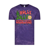 Cloud Purple holly jolly cheerleader Vintage Tee - MaliasSmallBusiness