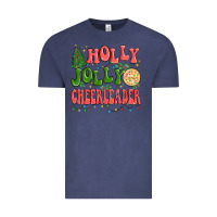 Vintage Denim holly jolly cheerleader Vintage Tee - MaliasSmallBusiness