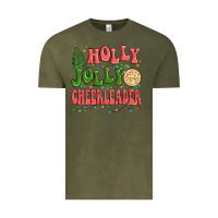 Vintage Olive holly jolly cheerleader Vintage Tee - MaliasSmallBusiness