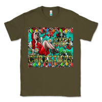 Army Green Just A Girl Who Loves Christmas Classic Tee - CowhideDigitalArt