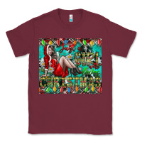 Burgundy Just A Girl Who Loves Christmas Classic Tee - CowhideDigitalArt