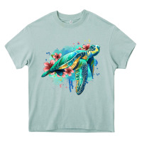Arona floral turtle Heavy Core Tee - Jasminsmagicworld