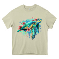 Mossy floral turtle Heavy Core Tee - Jasminsmagicworld