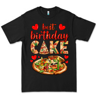 Black best birthday cake pizza Premium Tee - AdoDesignShop