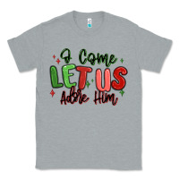 Heather Grey o come let us adore him christmas Classic Tee - MaliasSmallBusiness
