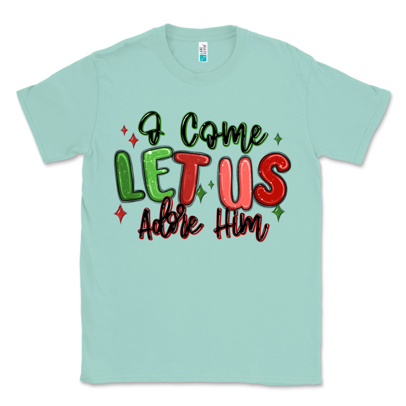 O Come Let Us Adore Him Christmas Classic Tee by MaliasSmallBusiness | Teevron