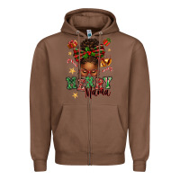 Chestnut merry mama afro messy bun Zipper Hoodie - texasbilliewilder