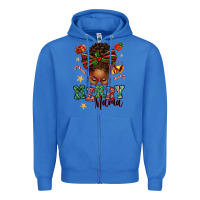 True Royal merry mama afro messy bun Zipper Hoodie - texasbilliewilder