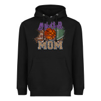 Black Basketball Mom Heavyweight Hoodie - HowdyJamesFarm