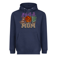 Navy Basketball Mom Heavyweight Hoodie - HowdyJamesFarm