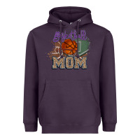 Plum Basketball Mom Heavyweight Hoodie - HowdyJamesFarm