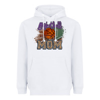 White Basketball Mom Heavyweight Hoodie - HowdyJamesFarm