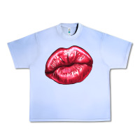 Grape Ice lips mark Urban Heavy Tee - NancyCooperArtShop
