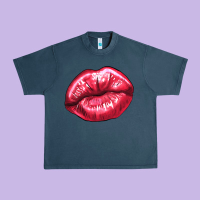 Lips Mark Urban Heavy Tee Designed By Nancycooperartshop
