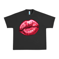 Pigment Black lips mark Urban Heavy Tee - NancyCooperArtShop