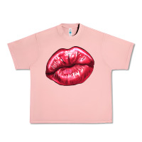 Salmon lips mark Urban Heavy Tee - NancyCooperArtShop