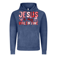 Vintage Denim jesus is my valentine Vintage Hoodie - MaliasSmallBusiness