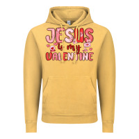 Vintage Mustard jesus is my valentine Vintage Hoodie - MaliasSmallBusiness