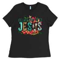 Black all my hope is in jesus Ladies Tee - Jasminsmagicworld