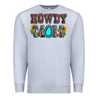 Heather Grey Howdy mom mother's day Premium Sweatshirt - HowdyJamesFarm