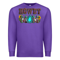 Purple Howdy mom mother's day Premium Sweatshirt - HowdyJamesFarm
