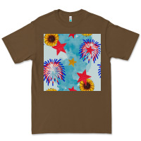 Cacao patriotic fireworks and sunflower Premium Tee - BundleAndBundleShop