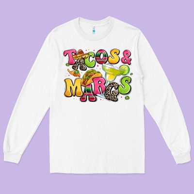 Tacos And Margaritas Long Sleeve Tee Designed By Lillyallendesigns