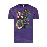 Cloud Purple love boots horseshoe cowboy Vintage Tee - NancyCooperArtShop