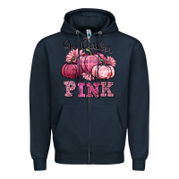 Navy in october we wear pink pumpkin Zipper Hoodie - texasbilliewilder