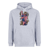 Heather Grey Freedom rock hand 4th of july Heavyweight Hoodie - CowGirlArtShop