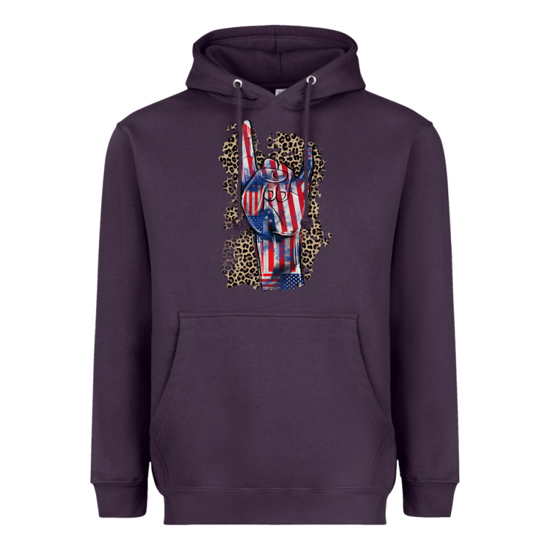 Freedom Rock Hand 4th Of July Heavyweight Hoodie by CowGirlArtShop | Teevron