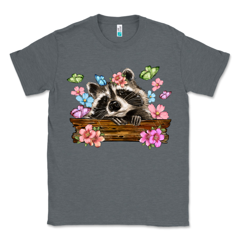 Raccoon With Flowers Classic Tee by MaliasSmallBusiness | Teevron