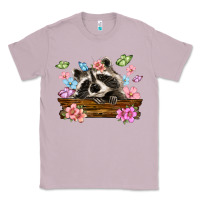 Lilac raccoon with flowers Classic Tee - MaliasSmallBusiness