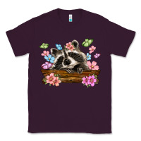 Plum raccoon with flowers Classic Tee - MaliasSmallBusiness