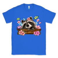 True Royal raccoon with flowers Classic Tee - MaliasSmallBusiness