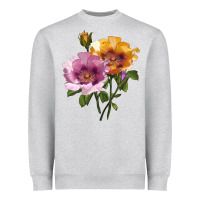 Heather Grey In Your Eyes Rose Heavyweight Sweatshirt - LillyAllenDesigns