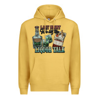Antique Gold Last night we let the liquor talk Cowboy Premium Hoodie - HowdyJamesFarm