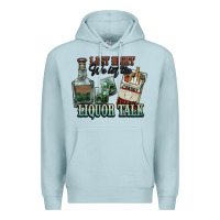 Blue Mist Last night we let the liquor talk Cowboy Premium Hoodie - HowdyJamesFarm