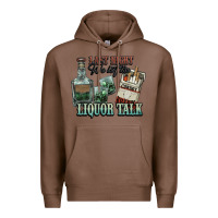 Chestnut Last night we let the liquor talk Cowboy Premium Hoodie - HowdyJamesFarm
