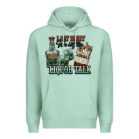 Seafoam Last night we let the liquor talk Cowboy Premium Hoodie - HowdyJamesFarm
