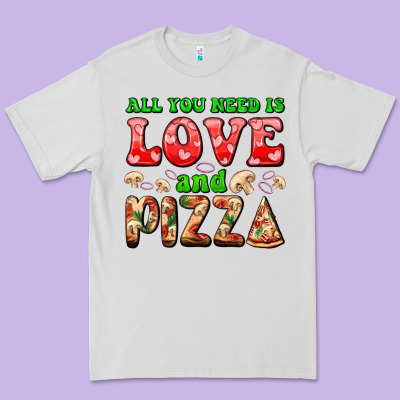 All You Need Is Love And Pizza Premium Tee Designed By Adodesignshop