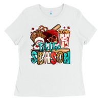 White 'tis the season baseball game Ladies Tee - Jasminsmagicworld