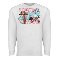 Oatmeal Heather Easter Day A lot can happen in 3 days Premium Sweatshirt - CowGirlArtShop