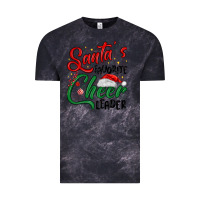 Cloud Black santa s favorite cheer leader Vintage Tee - MaliasSmallBusiness