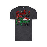 Vintage Black santa s favorite cheer leader Vintage Tee - MaliasSmallBusiness