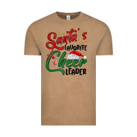 Santa S Favorite Cheer Leader Vintage Tee | Teevron