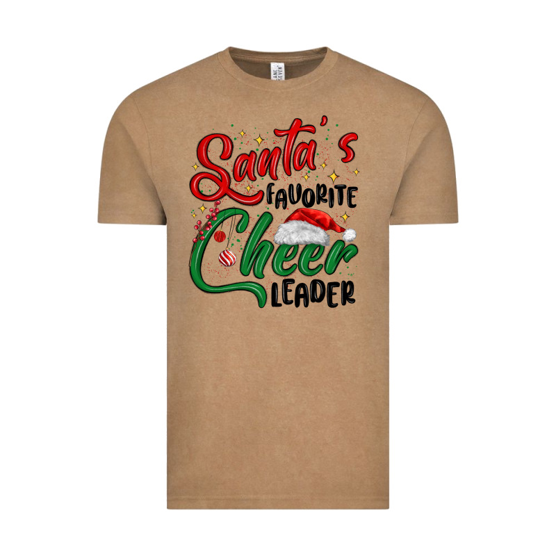 Santa S Favorite Cheer Leader Vintage Tee by MaliasSmallBusiness | Teevron