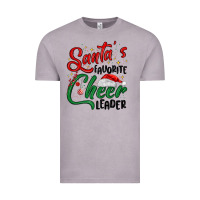 Vintage Zinc santa s favorite cheer leader Vintage Tee - MaliasSmallBusiness