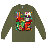 Army Green cinco de mayo love Long Sleeve Tee - LillyAllenDesigns