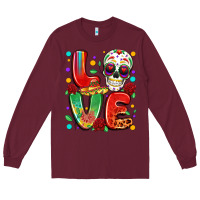 Burgundy cinco de mayo love Long Sleeve Tee - LillyAllenDesigns